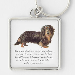 Dachshund Keepsake - Female Key Ring