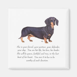Dachshund Keepsake - Female Magnet