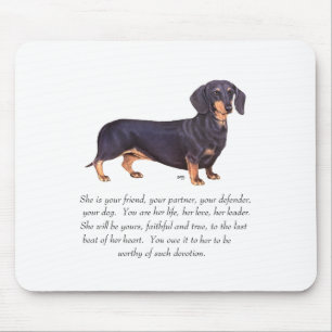Dachshund Keepsake - Female Mouse Pad
