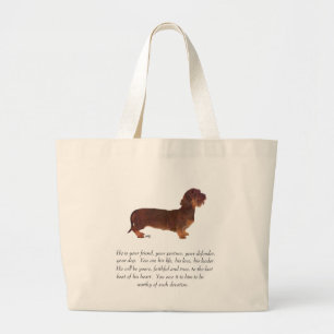 Dachshund Keepsake - Male Large Tote Bag