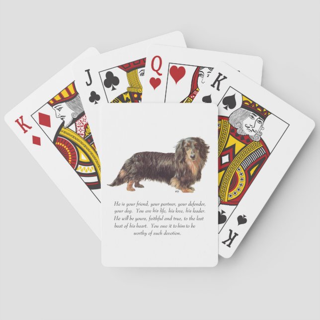 Dachshund Keepsake - Male Playing Cards (Back)