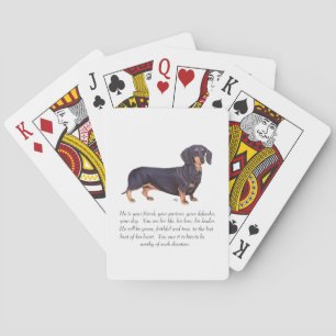 Dachshund Keepsake - Male Playing Cards