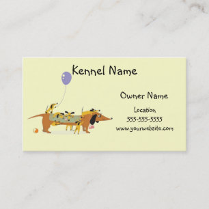 Dachshund Kennel-Mum and Pups Calling Card