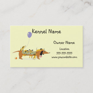 Dachshund Kennel-Mum and Pups Calling Card