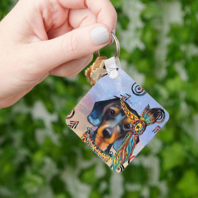 DACHSHUND   KEY RING (Hand)