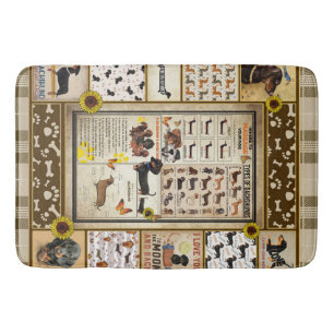 Dachshund Knowledge Blanket Gift Bath Mat