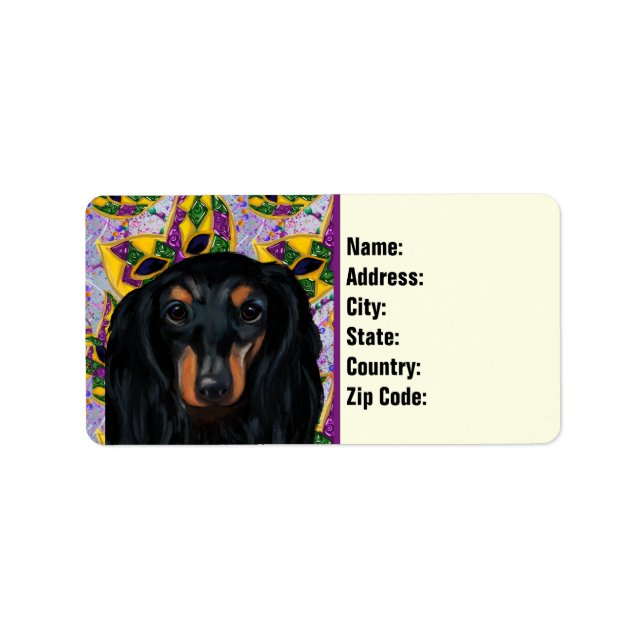 DACHSHUND              LABEL (Front)