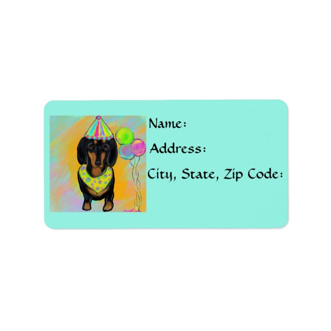 Dachshund Label (Front)