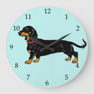 dachshund large clock