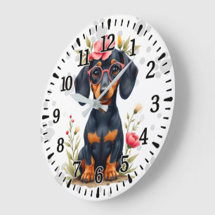 Dachshund Large Clock