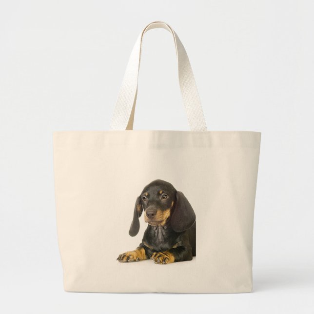 Dachshund Large Tote Bag (Front)