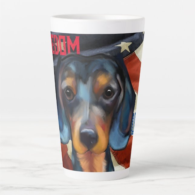 Dachshund      latte mug (Front)