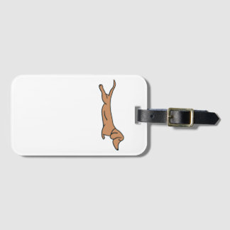 Dachshund laying down luggage tag
