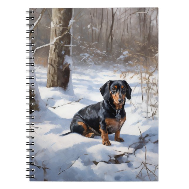 Dachshund Let It Snow Christmas Notebook (Front)