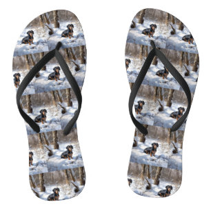 Dachshund Let It Snow Christmas Thongs