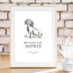 Dachshund Life Is Better With Custom Dog Name Poster<br><div class="desc">Dachshund life is better with a custom dog name poster. Design features our Hand-drawn Dachshund sketch style illustration with watercolor undertones. The phrase "Life is better with" is followed by your pet's name. This personalised dog art print makes a unique gift for the dog lovers in your life. All illustrations...</div>