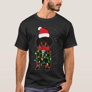 Dachshund Lights Xmas Dog T-Shirt