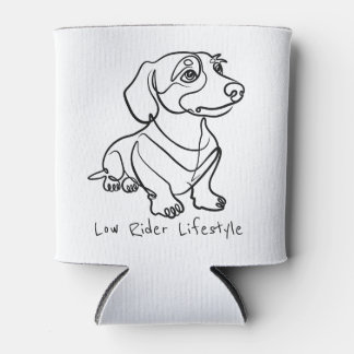 Dachshund Line Art - Low Rider Lifestyle Can Cooler