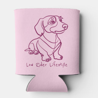 Dachshund Line Art - Low Rider Lifestyle Can Cooler