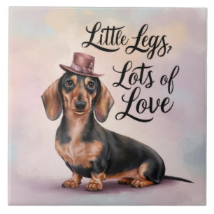 Dachshund Little Legs Lots of Love Ceramic Tile