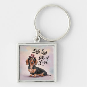 Dachshund Little Legs Lots of Love Key Ring