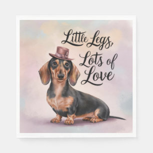 Dachshund Little Legs Lots of Love Napkin