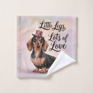 Dachshund Little Legs Lots of Love Wash Cloth