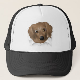 Dachshund (Long Hair) Busting Out Trucker Hat