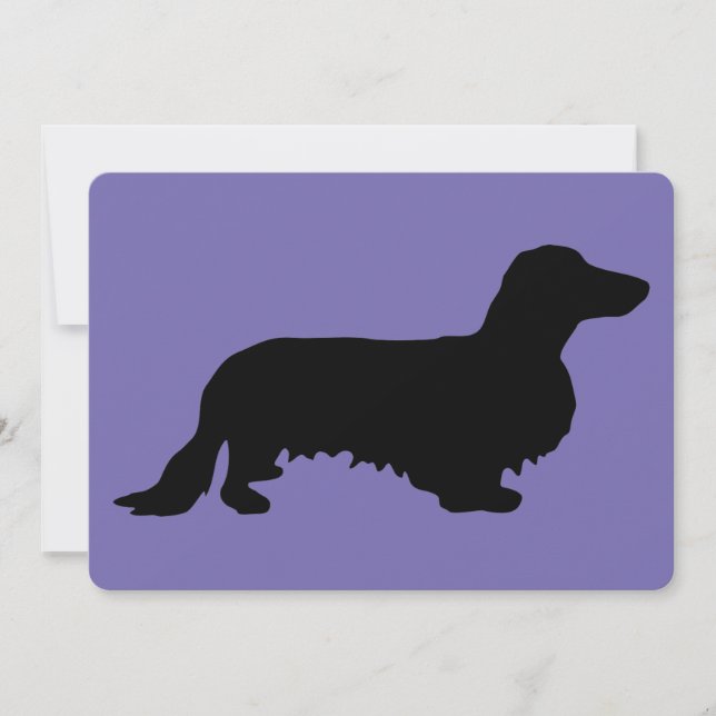 Dachshund Long Hair - Silhouette 1 (Front)