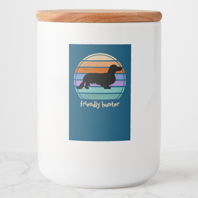 Dachshund Long Hair - Silhouette 1 Food Label (Front)