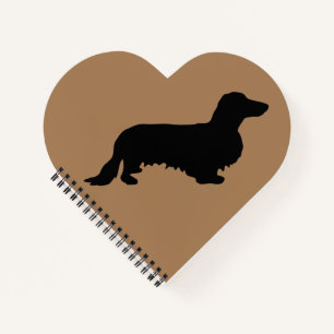 Dachshund Long Hair - Silhouette 1 Notebook
