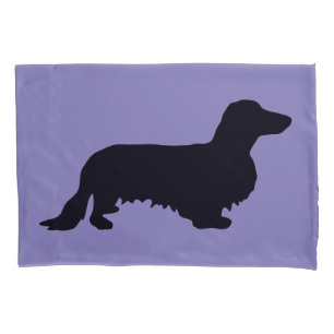 Dachshund Long Hair - Silhouette 1 Pillowcase