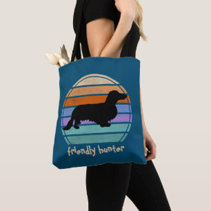 Dachshund Long Hair - Silhouette 1 Tote Bag