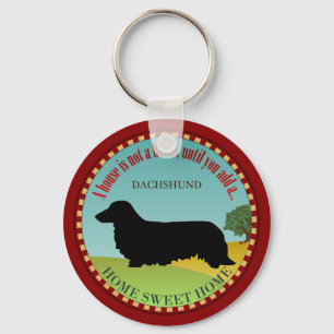 Dachshund [Long-haired] Key Ring