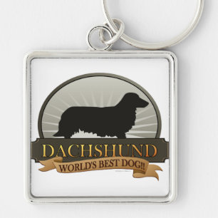 Dachshund [Long-haired] Key Ring