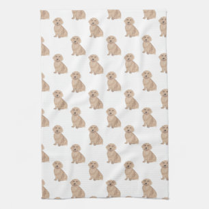 Dachshund (Long Haired, Red) Tea Towel