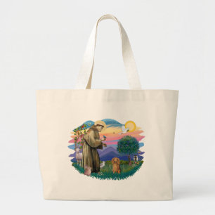 Dachshund (long haired sable) large tote bag