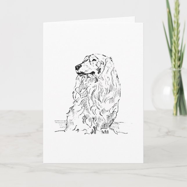 Dachshund – Long Haired Sausage Dog Card (Front)