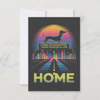 Dachshund Long Silhouettes, Longer Shadows Of Love Thank You Card