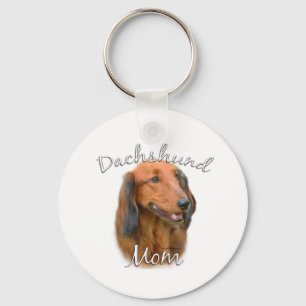 Dachshund (longhaired) Mum 2 Key Ring