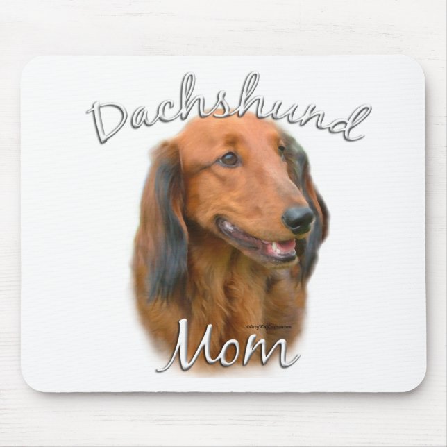 Dachshund (longhaired) Mum 2 Mouse Pad (Front)