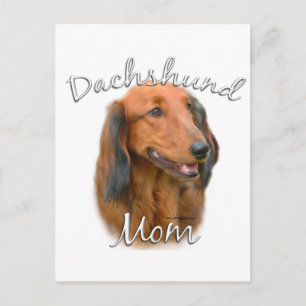 Dachshund (longhaired) Mum 2 Postcard