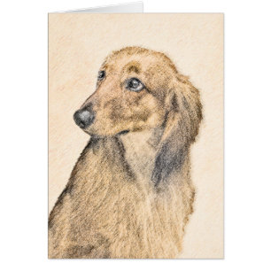 Dachshund (Longhaired) Painting - Original Dog Art