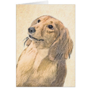 Dachshund (Longhaired) Painting - Original Dog Art