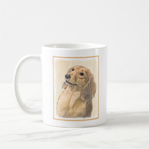 Dachshund (Longhaired) Painting - Original Dog Art Coffee Mug
