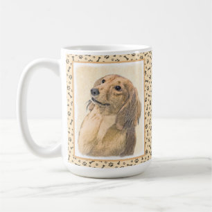 Dachshund (Longhaired) Painting - Original Dog Art Coffee Mug