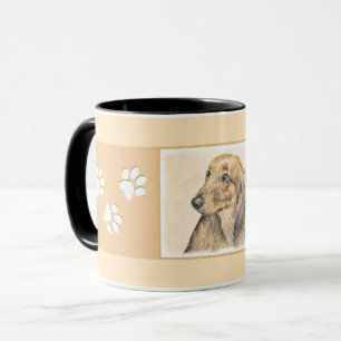 Dachshund (Longhaired) Painting - Original Dog Art Mug