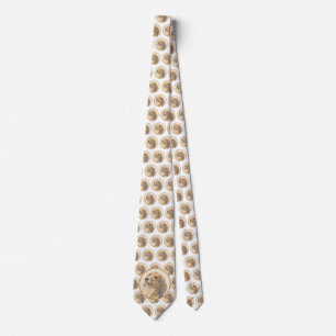 Dachshund (Longhaired) Painting - Original Dog Art Tie