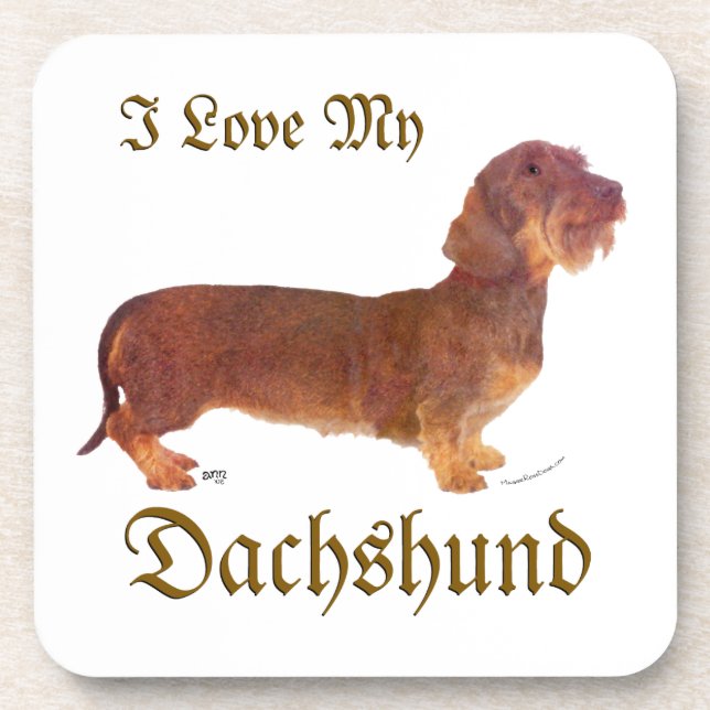 Dachshund Love Coaster (Front)