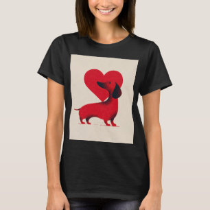 Dachshund Love – Cute Dog Heart Design T-Shirt